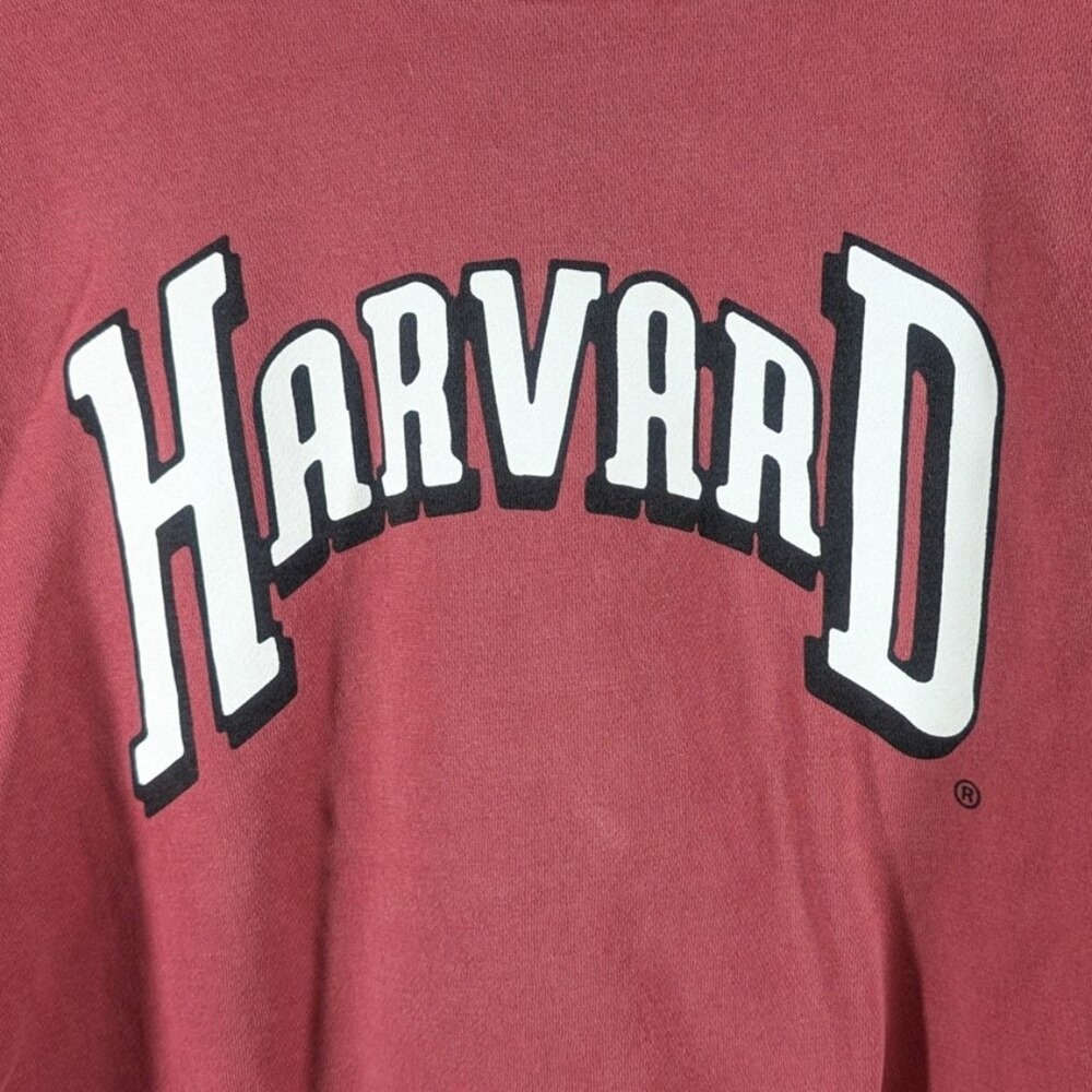 Charles River Apparel Harvard Crimson Red Cropped Sweatshirt Womens Size Large‎ - Picture 4 of 6